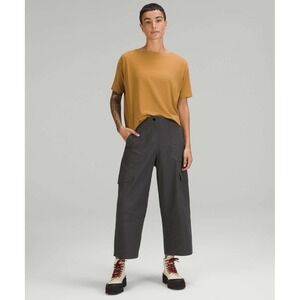 Lululemon Lab Utilitech Cargo Pants Graphite‎ Grey Wide Leg Crop Size 26